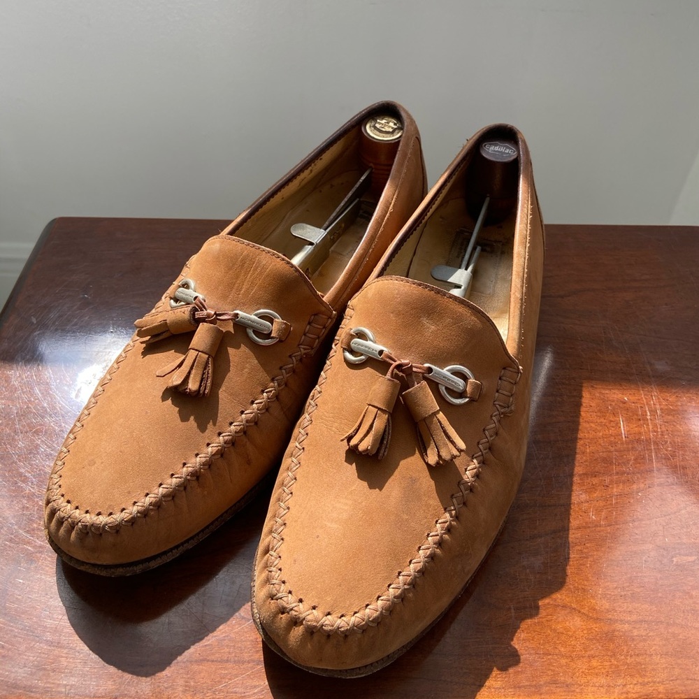 Tan Suede Moreschi Mens Mens Loafers